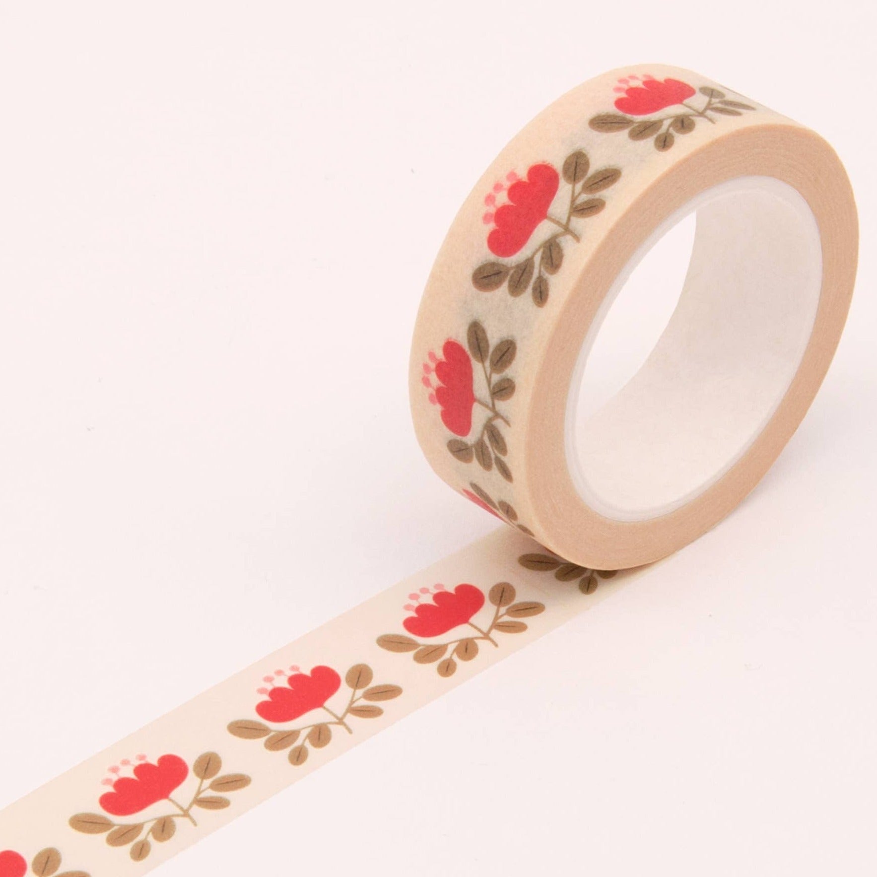 Red Floral Washi Tape