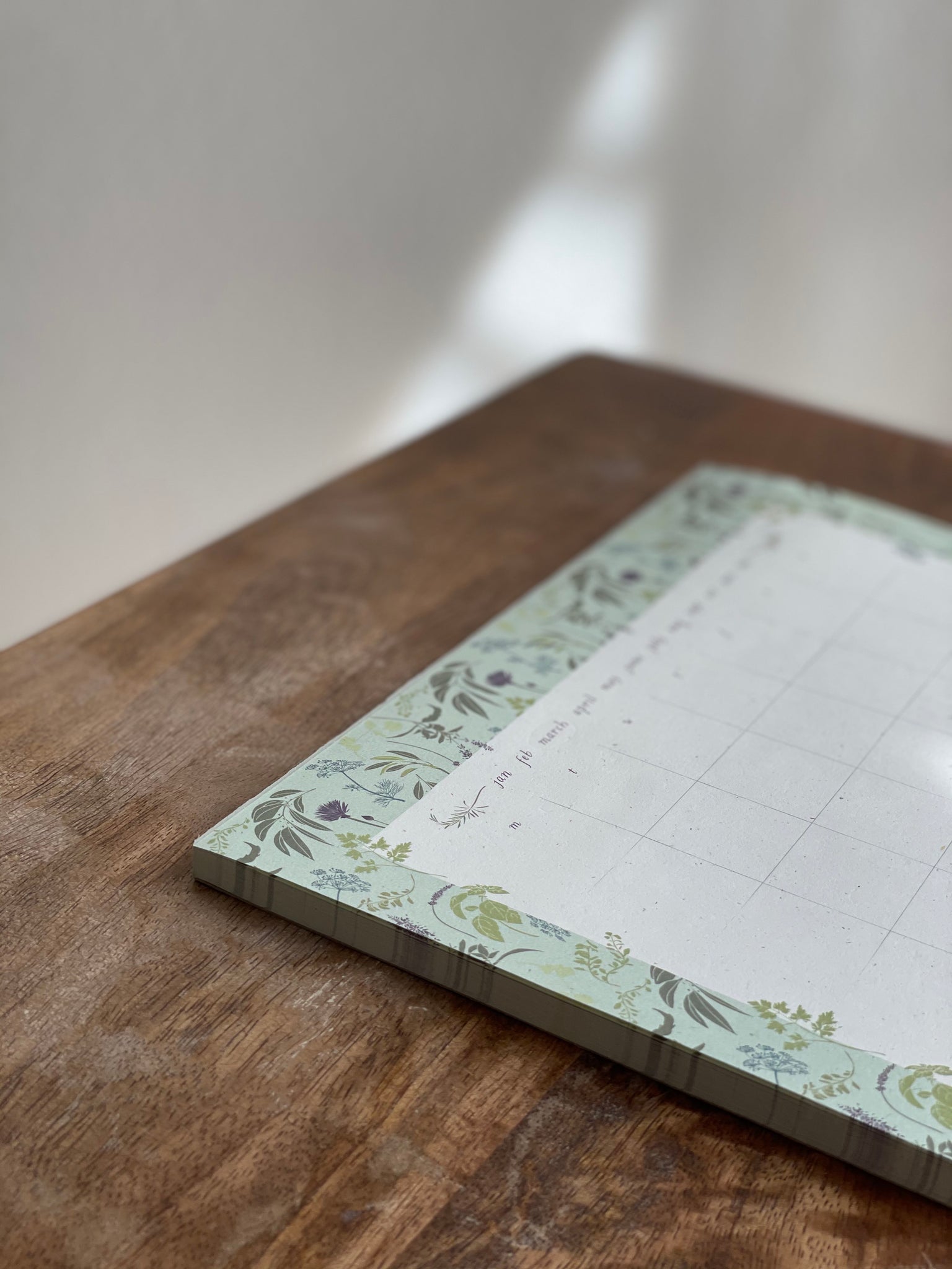 Garden Herb Calendar Desk Pad: Monthly To Do
