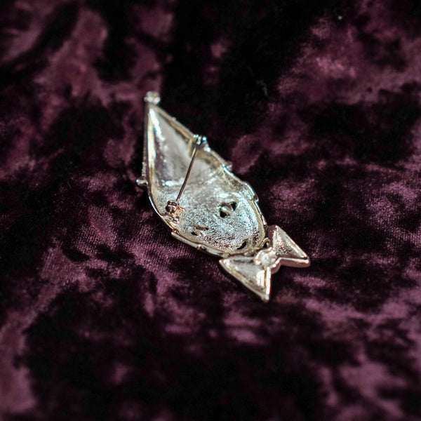 Vintage Crying Pierrot Brooch
