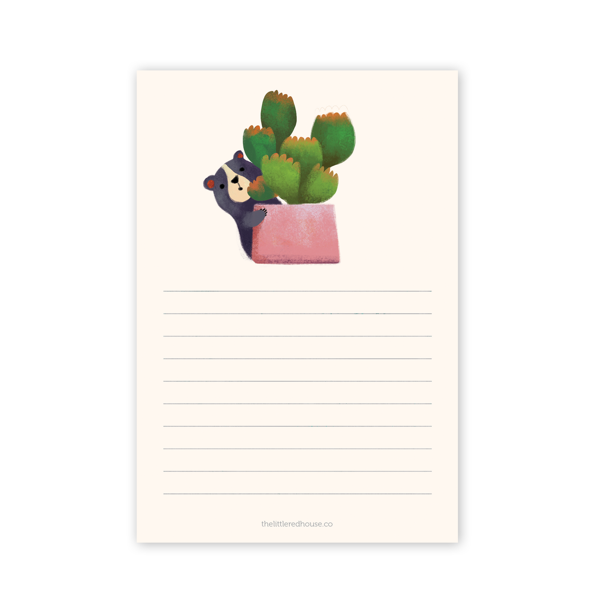 Bear Plant Lined Notepad
