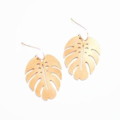 Monstera Leaf Earrings