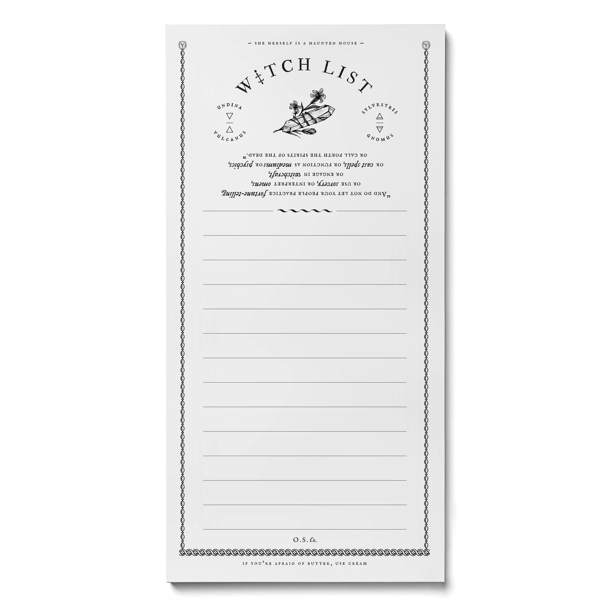 Witch List Market Notepad