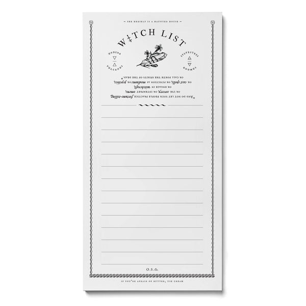 Witch List Market Notepad