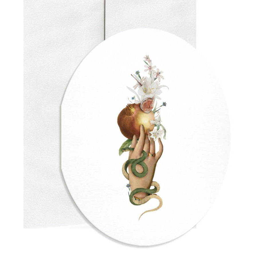 Fig Oval Greeting Card