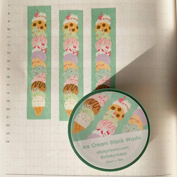 Ice Cream Cone Stack Washi Tape