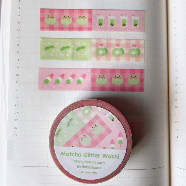 Cute Bear Bunny Frog Glitter Washi Tape