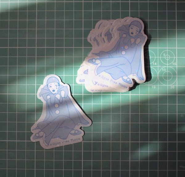 "Tears of a Clown" Holographic Vinyl Sticker