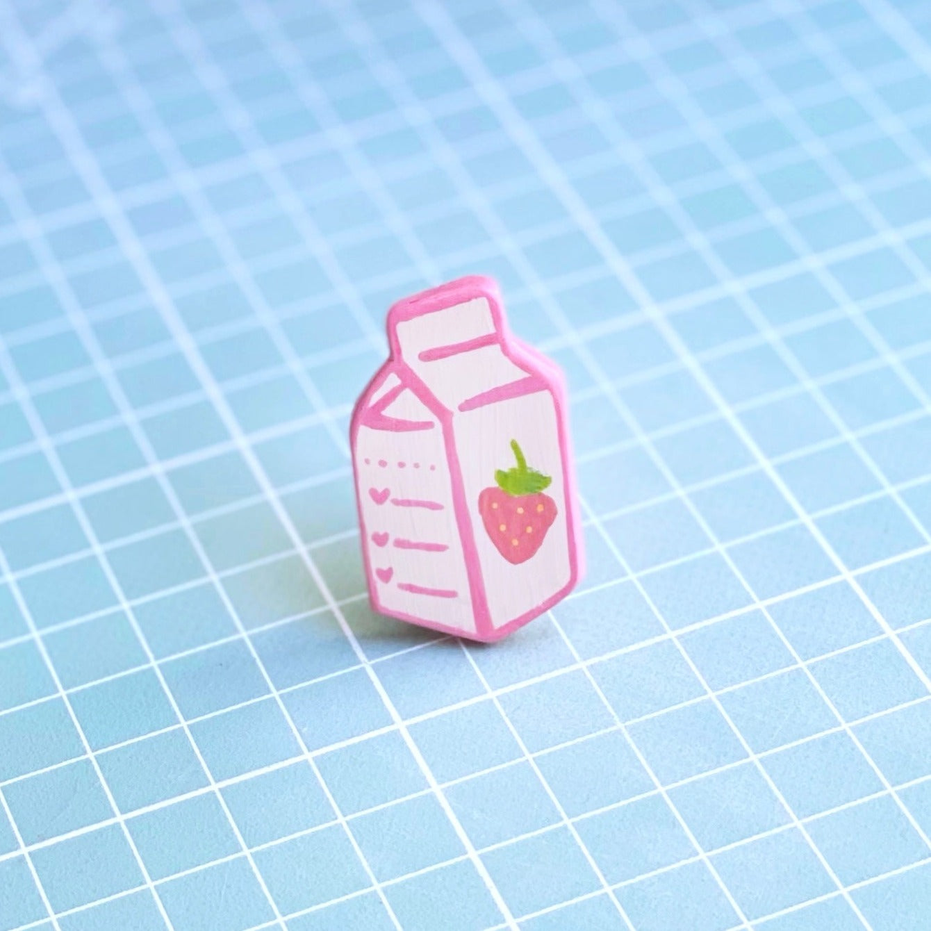 Strawberry Milk Clay Pin (Limited Edition)