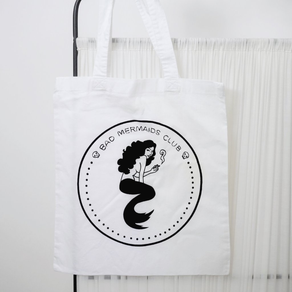 Bad Mermaids Club Tote Bag (White)