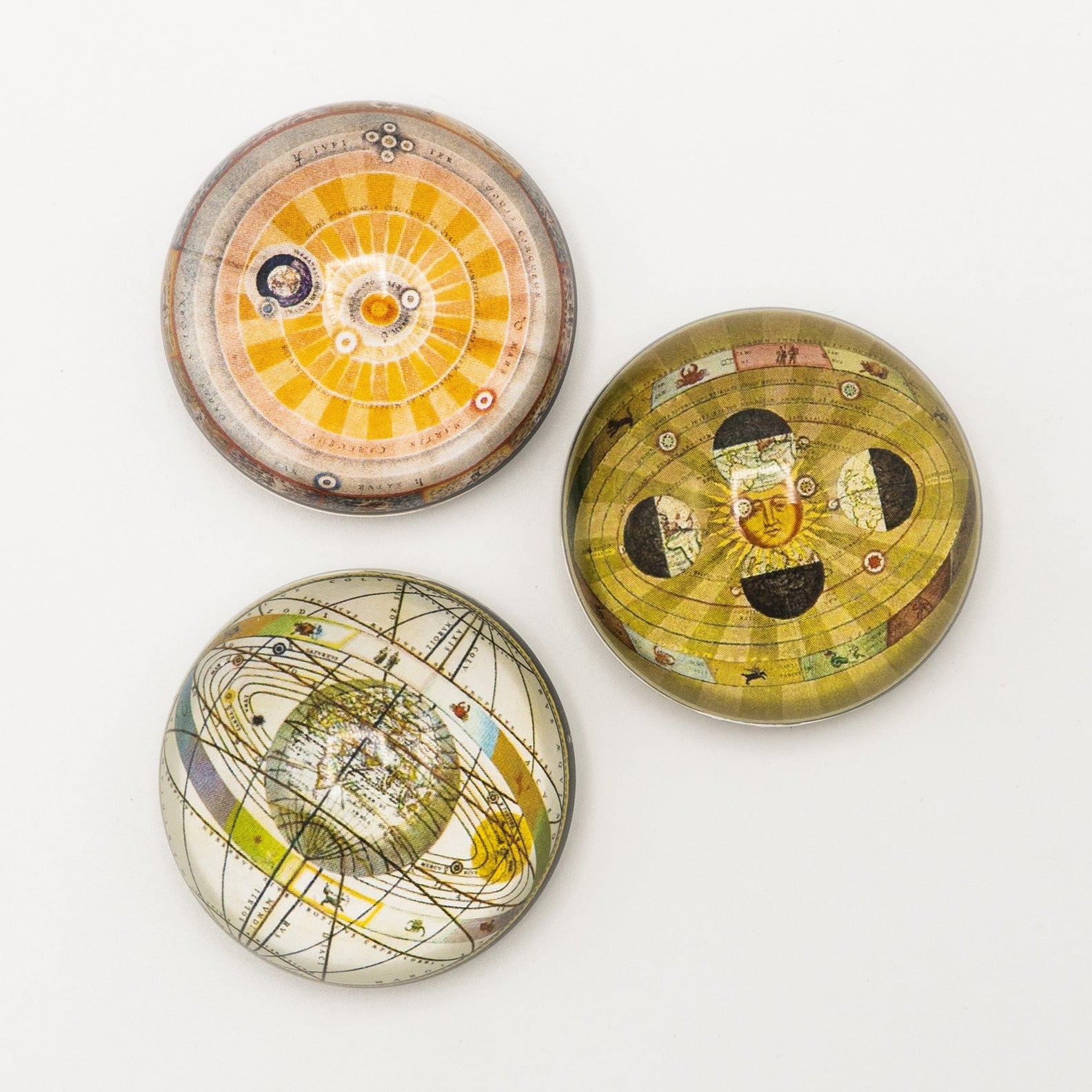 Solar System Map Cabochon Magnet - Set of Three