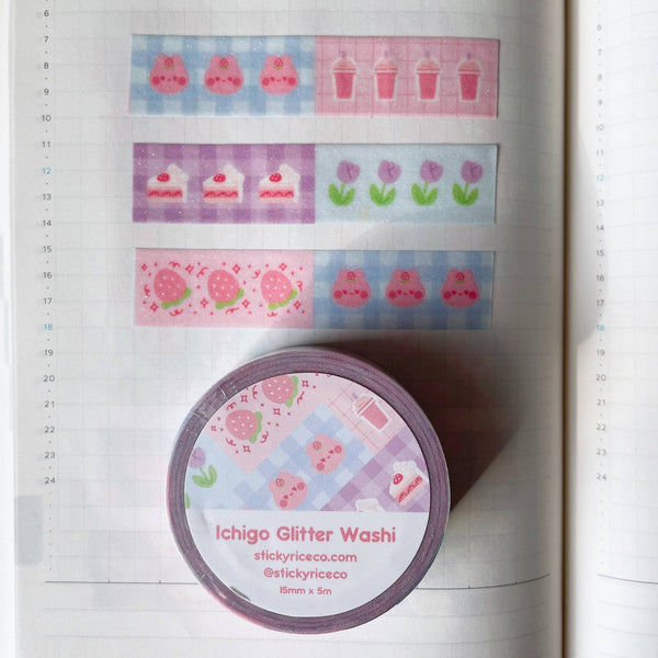 Cute Bear Bunny Frog Glitter Washi Tape