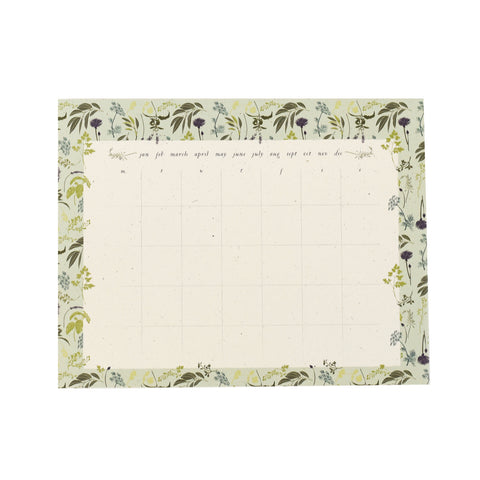 Garden Herb Calendar Desk Pad: Monthly To Do